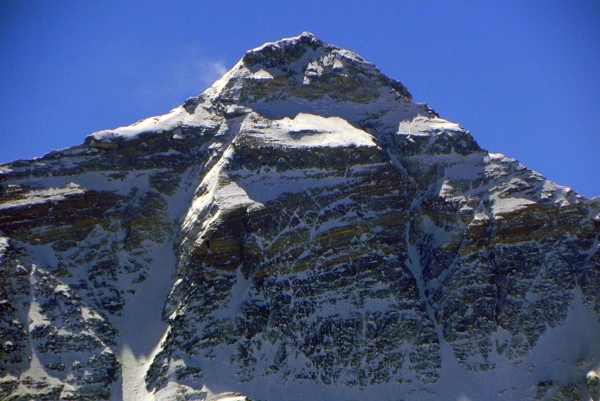 06 Mount Everest North Face Close Up From Rongbuk Monastery Morning